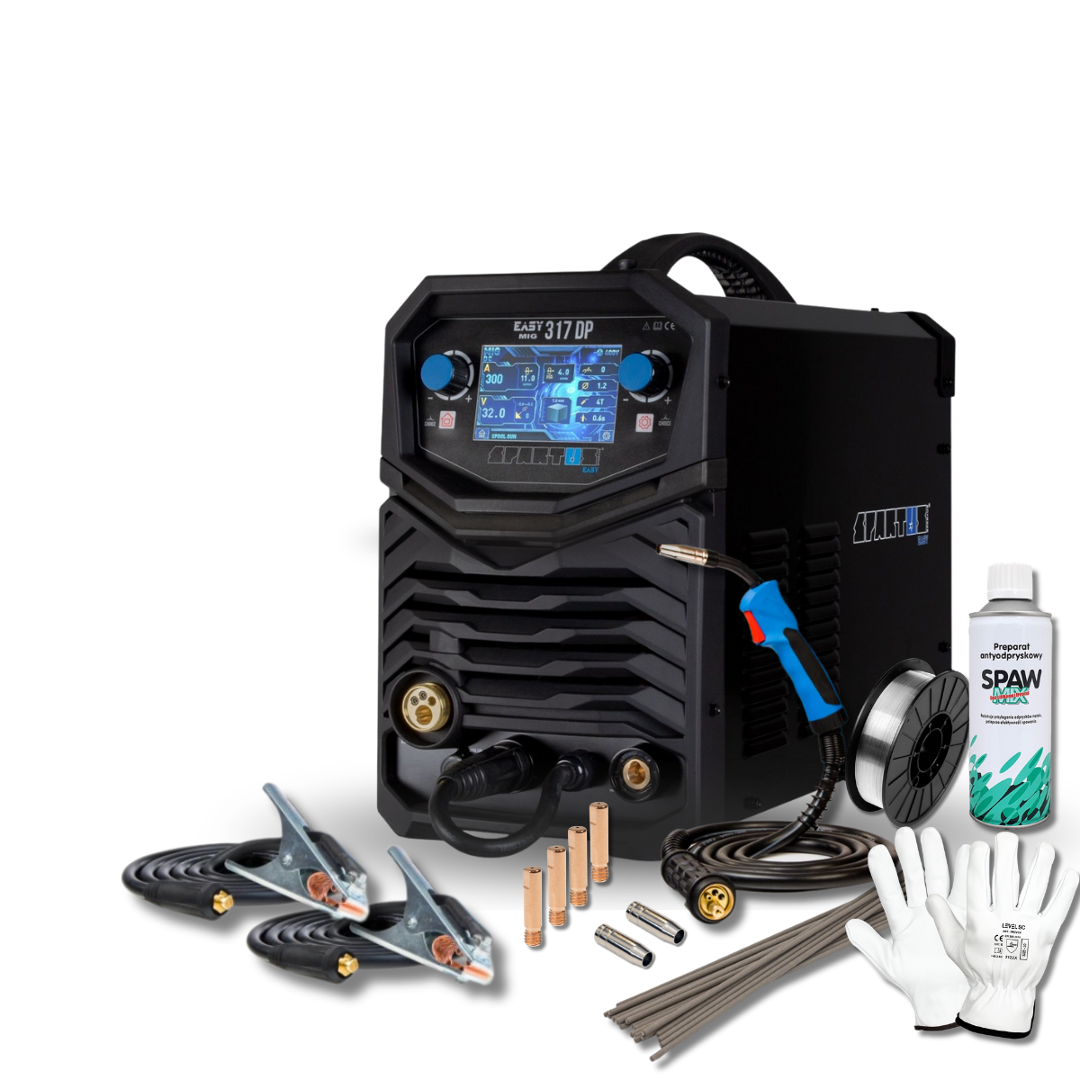 Spawarka inwertorowa synergiczna EasyMIG 317 DUAL PULSE Zestaw - Pakiet akcesoriów 1