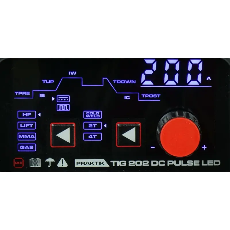 Spawarka inwertorowa PRAKTIK TIG 202 DC PULSE LED - obrazek 3