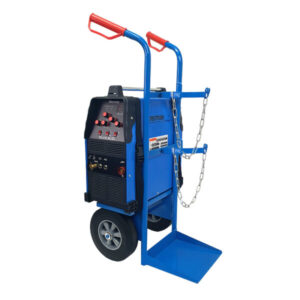 Zestaw spawarka inwertorowa TIG 201 AC/DC z wózkiem jednobutlowym z półką