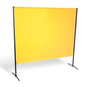 Parawan spawalniczy BASIC HD z kurtyną wzmocnioną PVC kolor żółty