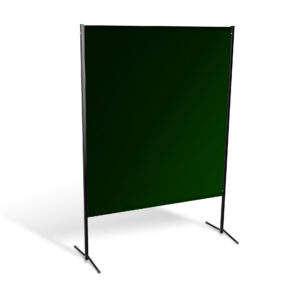 Parawan spawalniczy BASIC z kurtyną foliową kolor ciemnozielony matowy