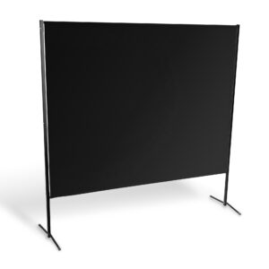 Parawan spawalniczy BASIC HD z kurtyną wzmocnioną PVC kolor czarny