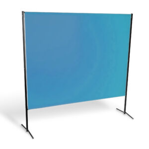 Parawan spawalniczy BASIC HD z kurtyną wzmocnioną PVC kolor niebieski