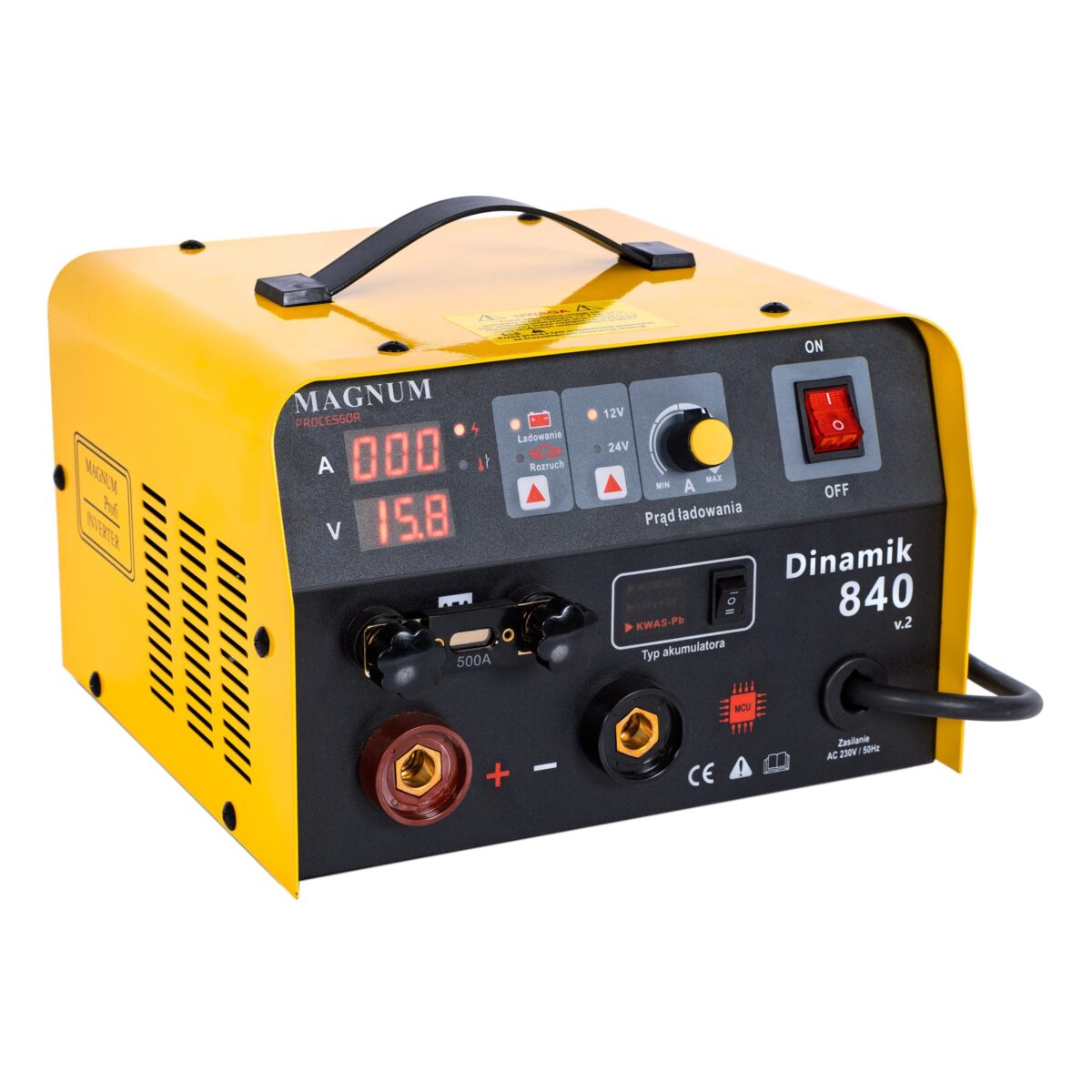 Prostownik inwertorowy z rozruchem MAGNUM DINAMIK 840 V2 12/24V