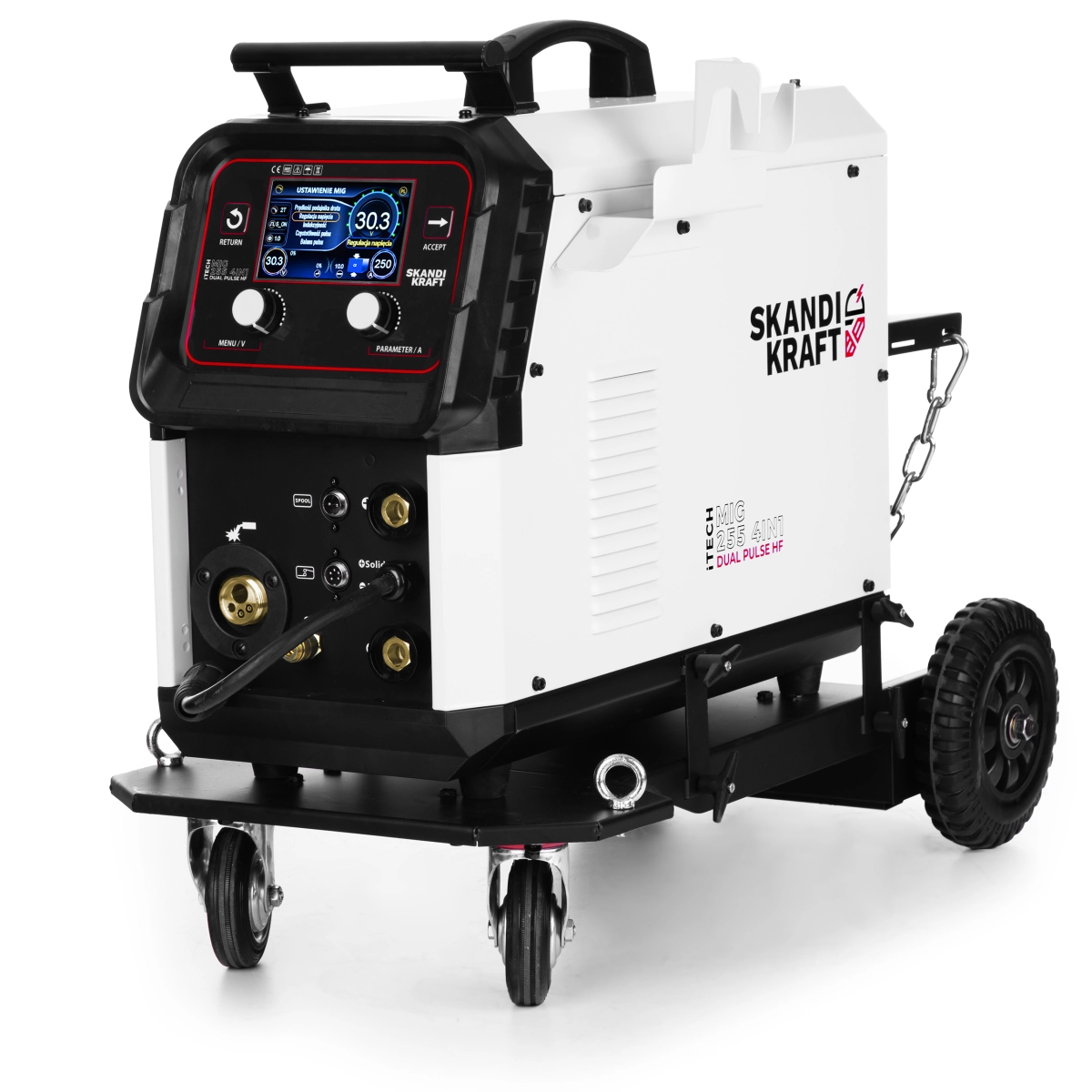 Spawarka Migomat 4w1 SKANDI KRAFT iTECH MIG 255 4in1 Dual Pulse HF