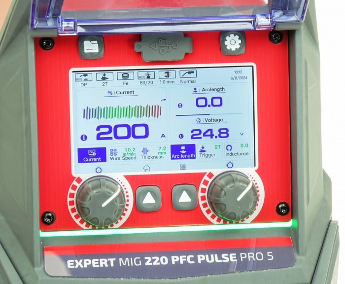 Spawarka IDEAL EXPERT MIG 220 PFC PULSE Pro5 LCD 200A MIG MAG PULS MMA TIG