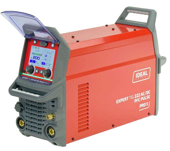 Spawarka TIG IDEAL EXPERT 222 AC/DC PFC PULSE Pro5 LCD ALU MMA T-26 4m