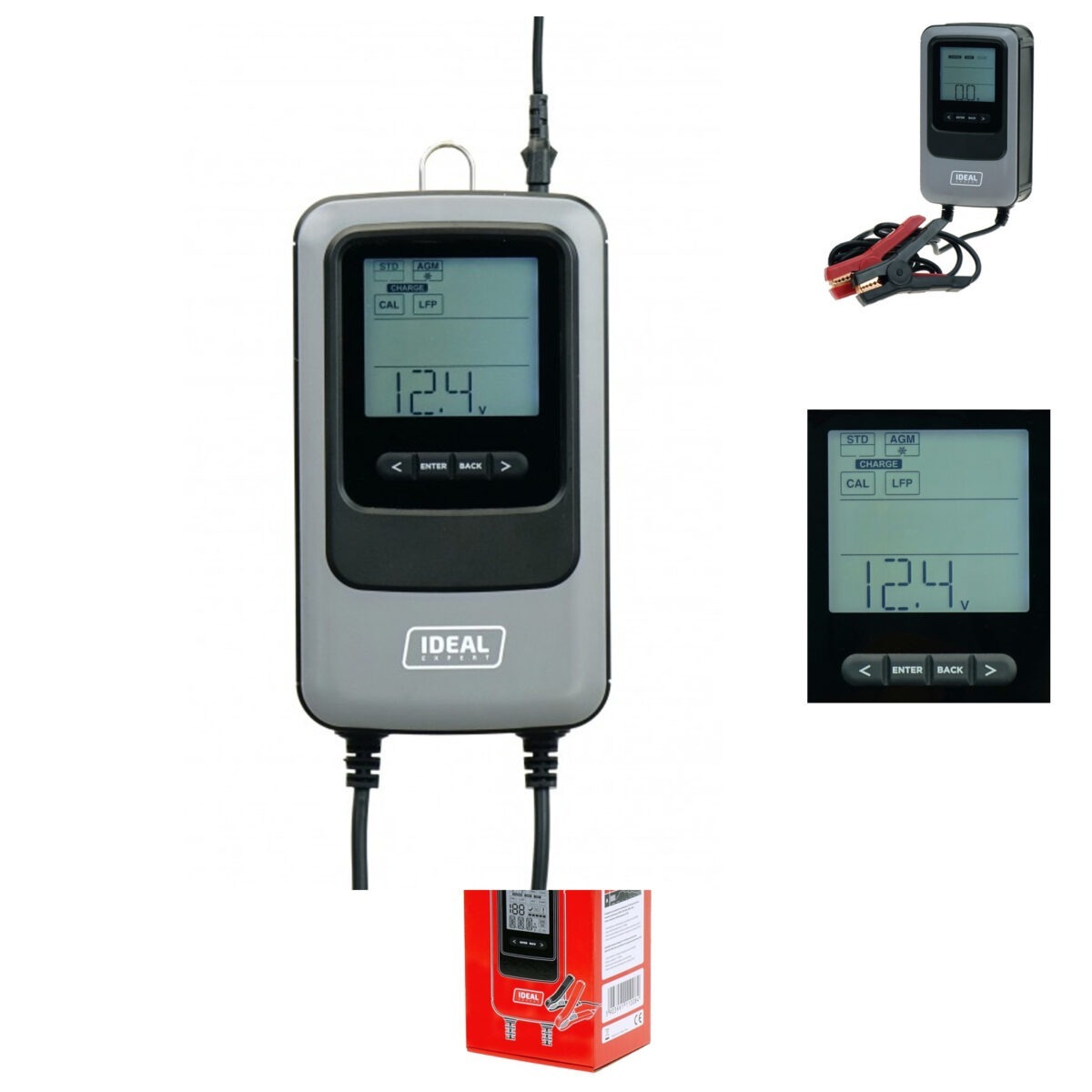 Prostownik Ideal EXPERT CHARGER 12 LCD 3w1 tester diagnostyczny 230v 12v