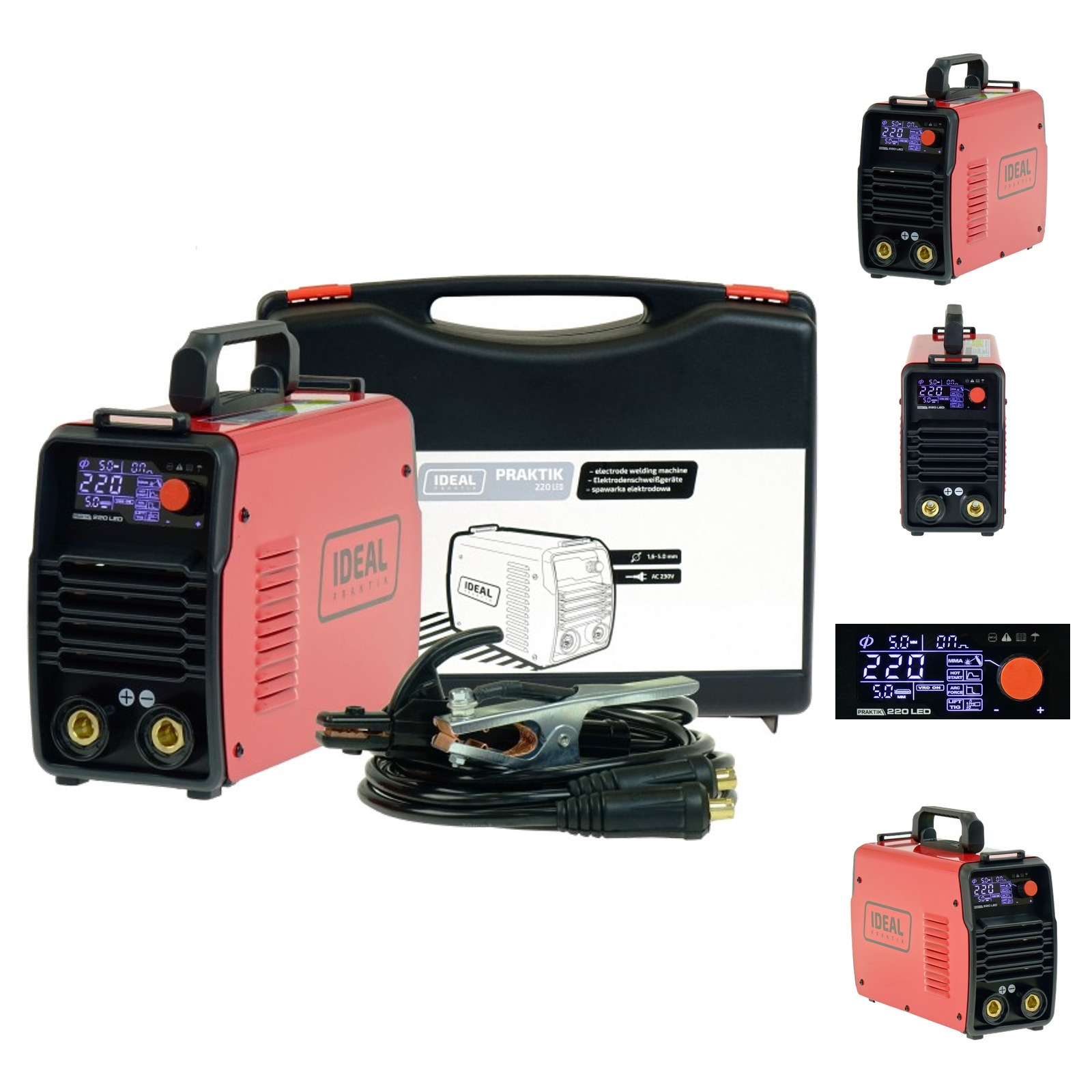 Spawarka inwertorowa MMA elektrodowa SYNERGIA 230V Ideal Praktik 220 LED