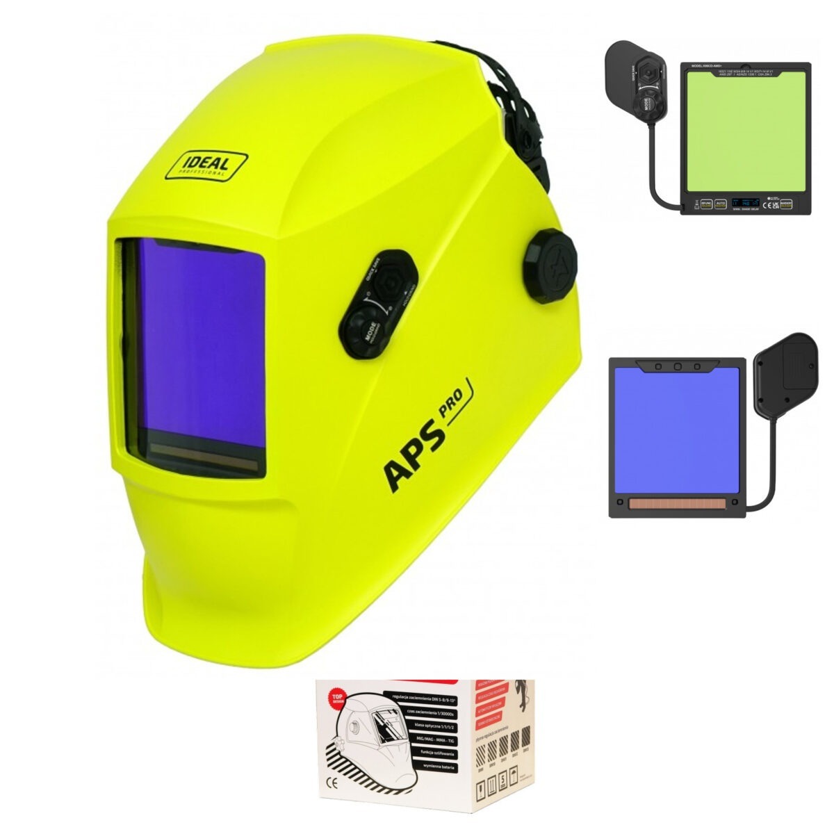 Przyłbica automatyczna IDEAL APS PRO X99CD AMS+ YELLOW M