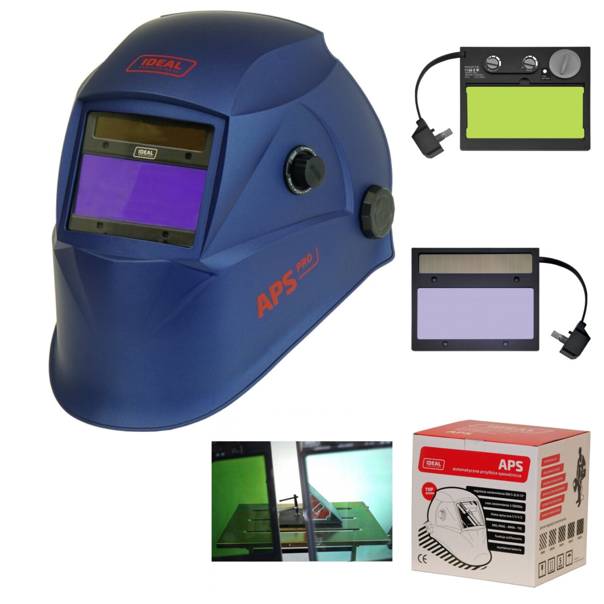 Przyłbica automatyczna APS Pro 616G BLUE MATT TruV