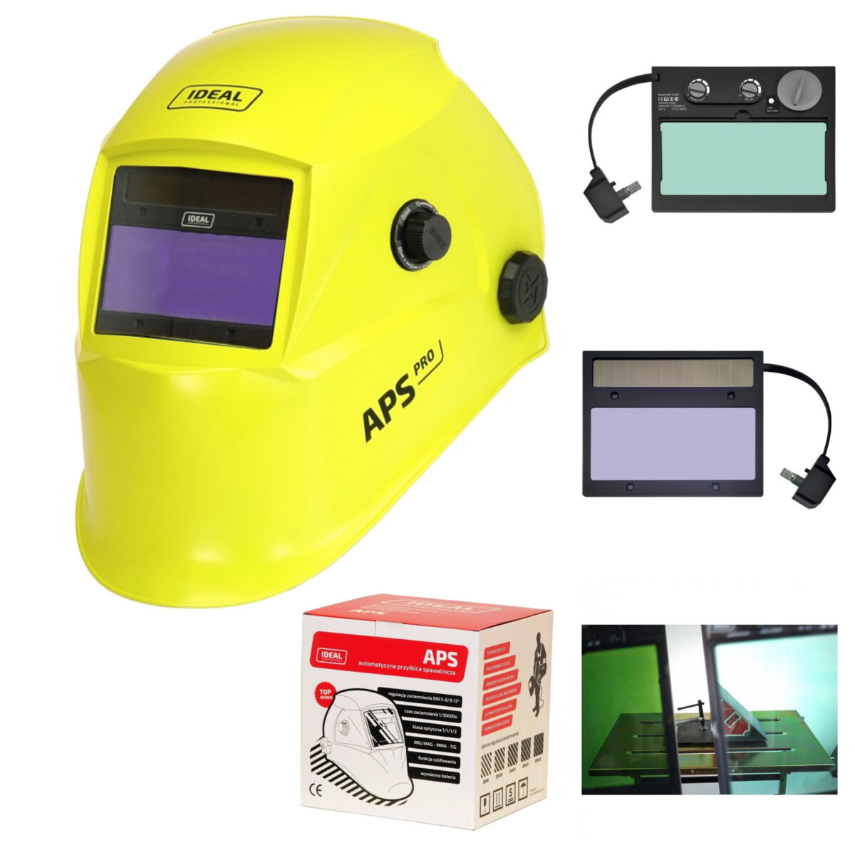Przyłbica automatyczna APS Pro 616G YELLOW MATT Tr