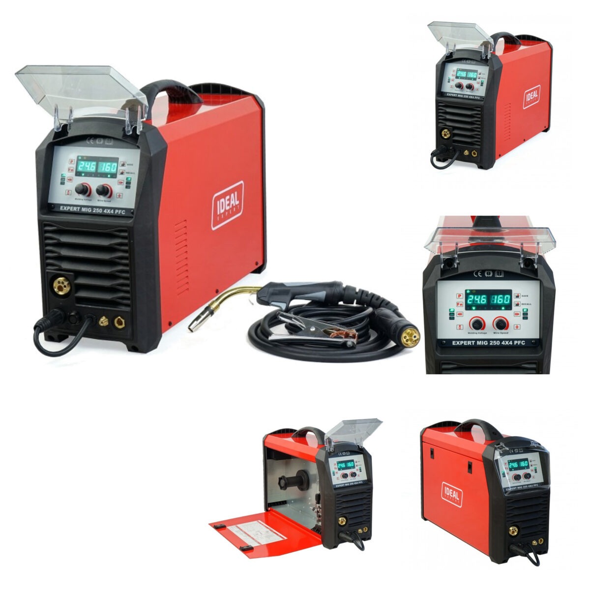 Półautomat spawalniczy MIG/MAG, MMA, TIG IDEAL 40-250 A 230 V