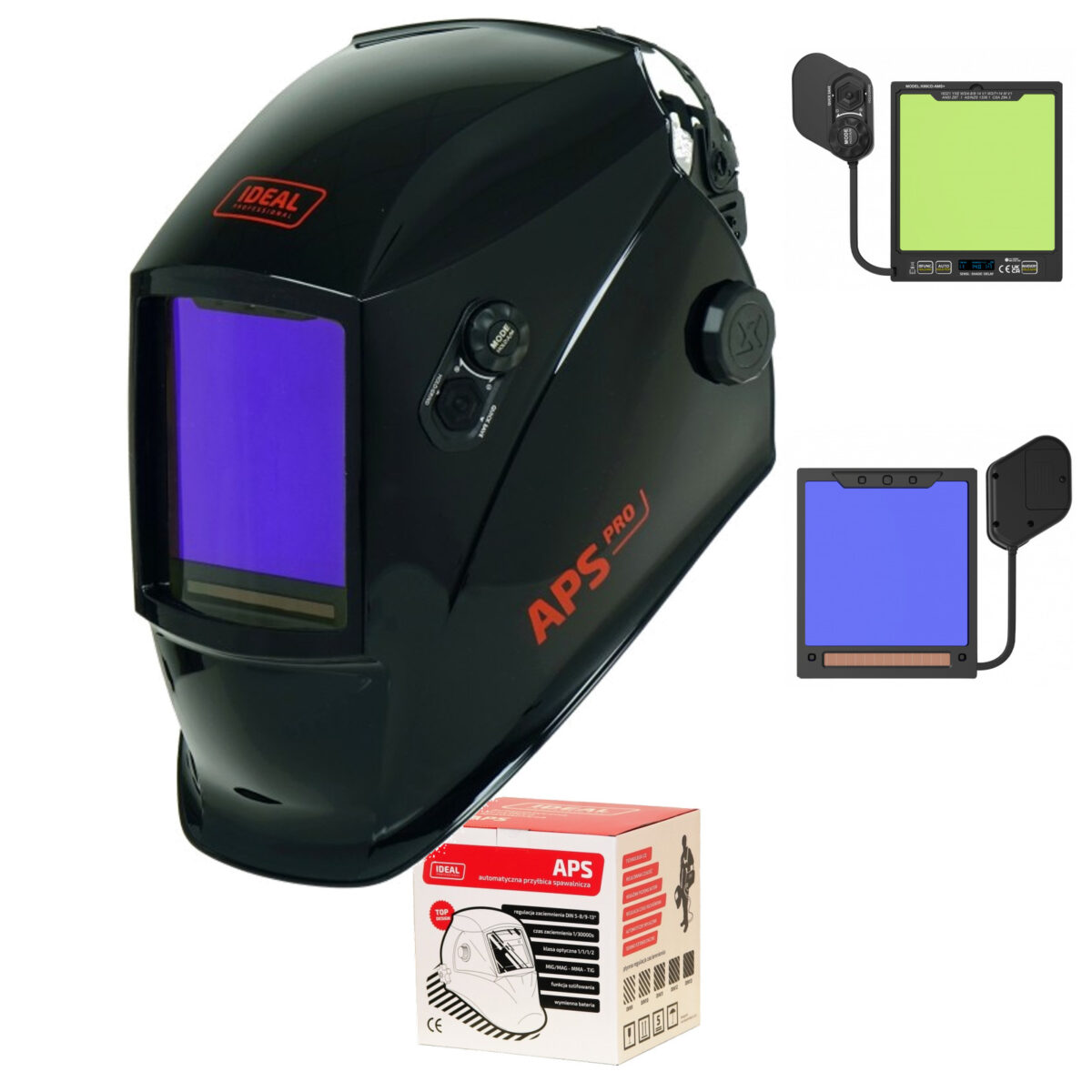 Przyłbica spawalnicza automatyczna IDEAL APS Pro X99CD 5 sensorów TrueView+
