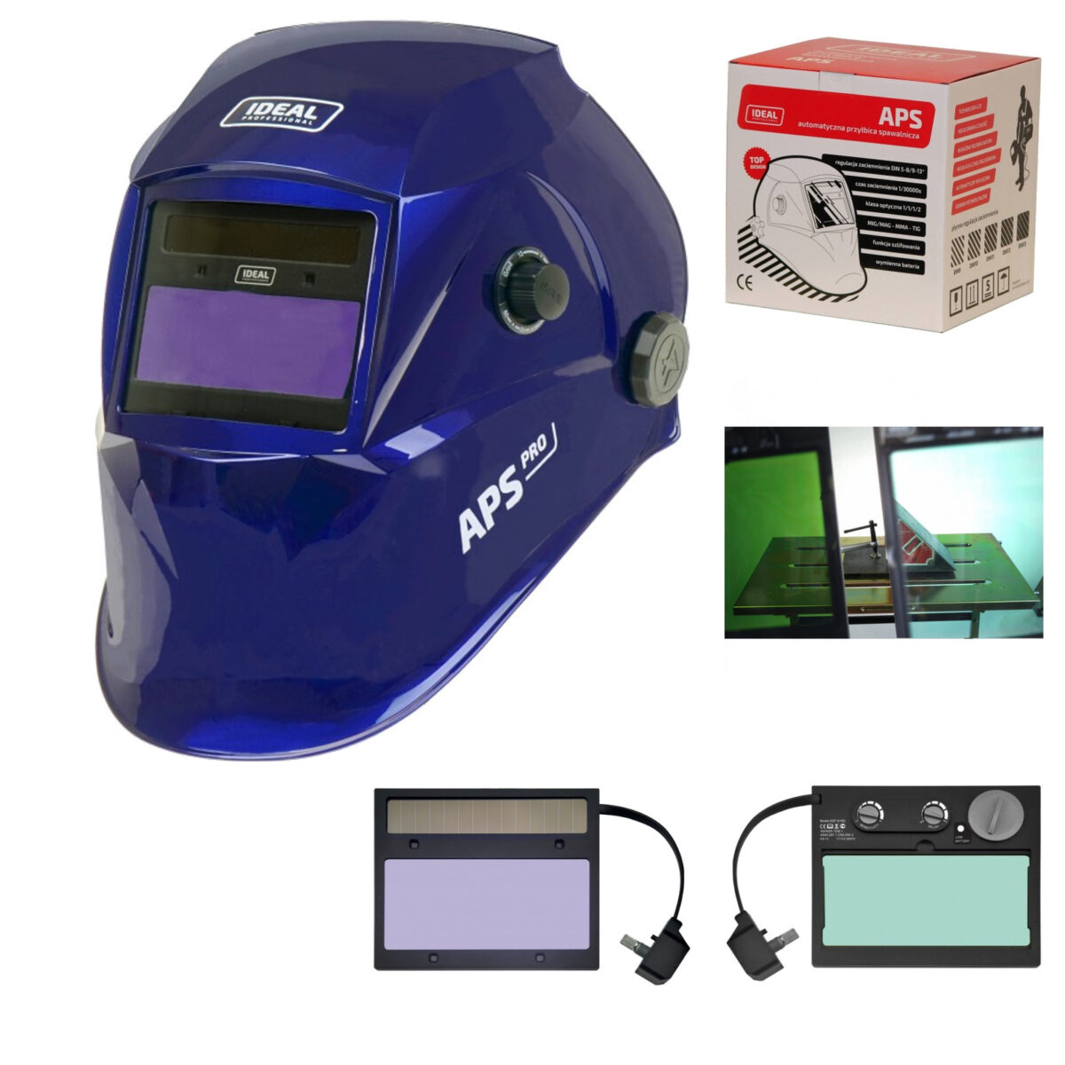 IDEAL APS-616G BLUE TC Przyłbica Automatyczna