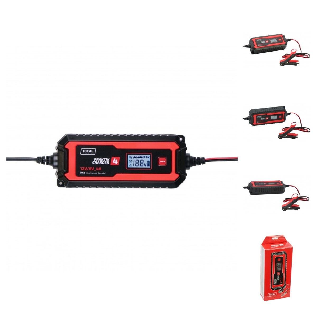 Prostownik AUTOMATYCZNY SAMOCHODOWY DO AKUMULATORA 6V 12V IDEAL CHARGER 4A
