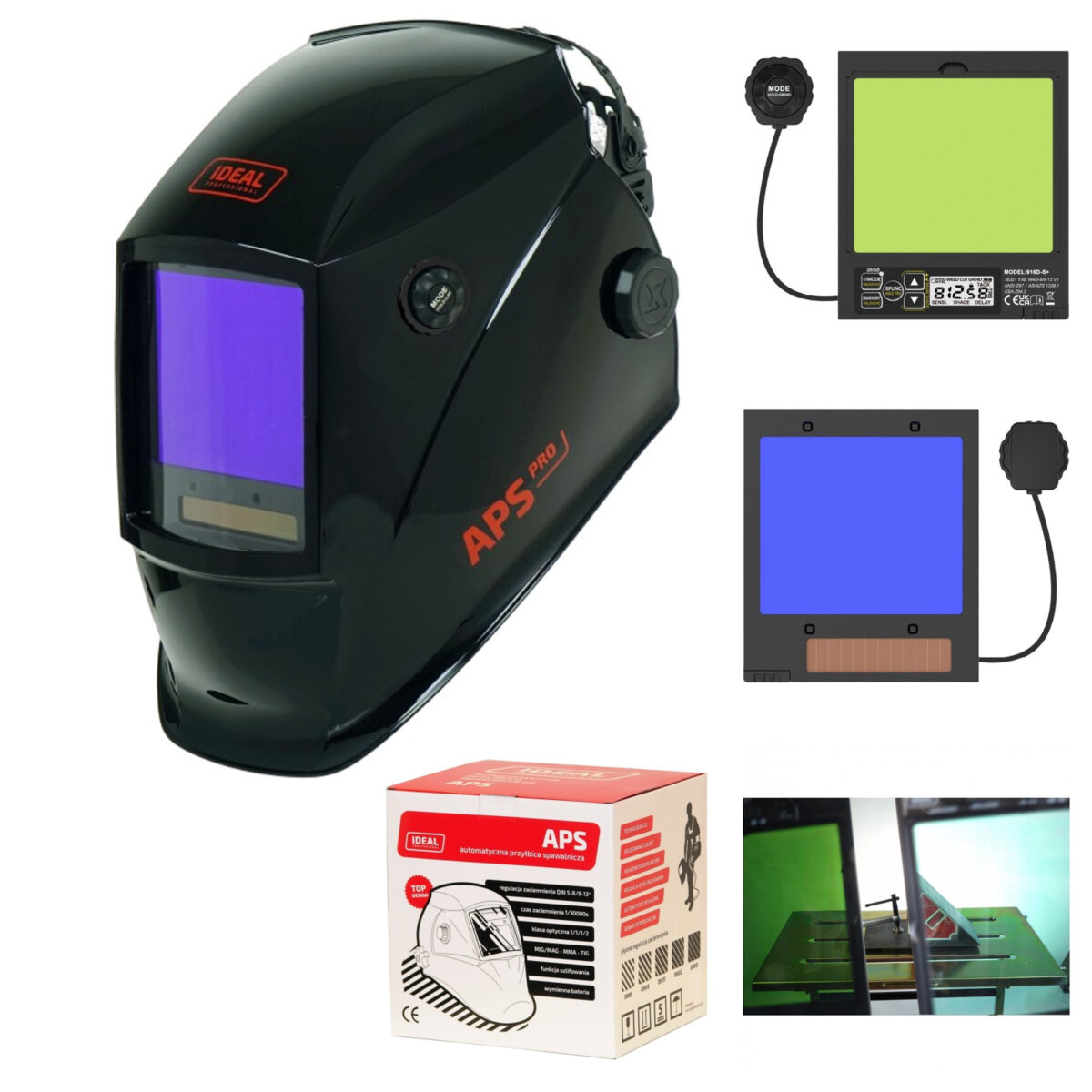 PRZYŁBICA SPAWALNICZA AUTOMATYCZNA APS Pro 916D BLACK