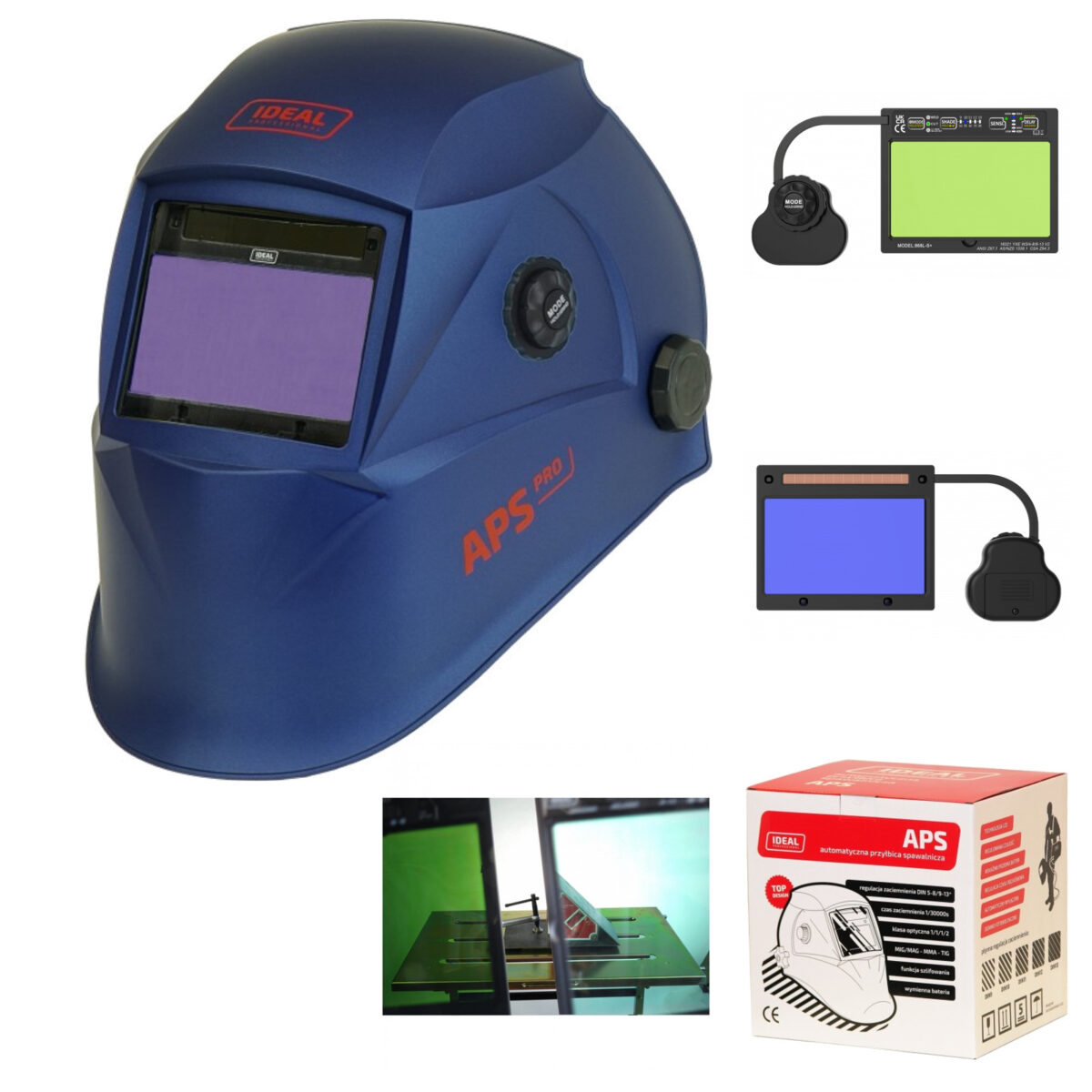 Przyłbica automatyczna APS Pro 868L-S+ BLUE MATT T