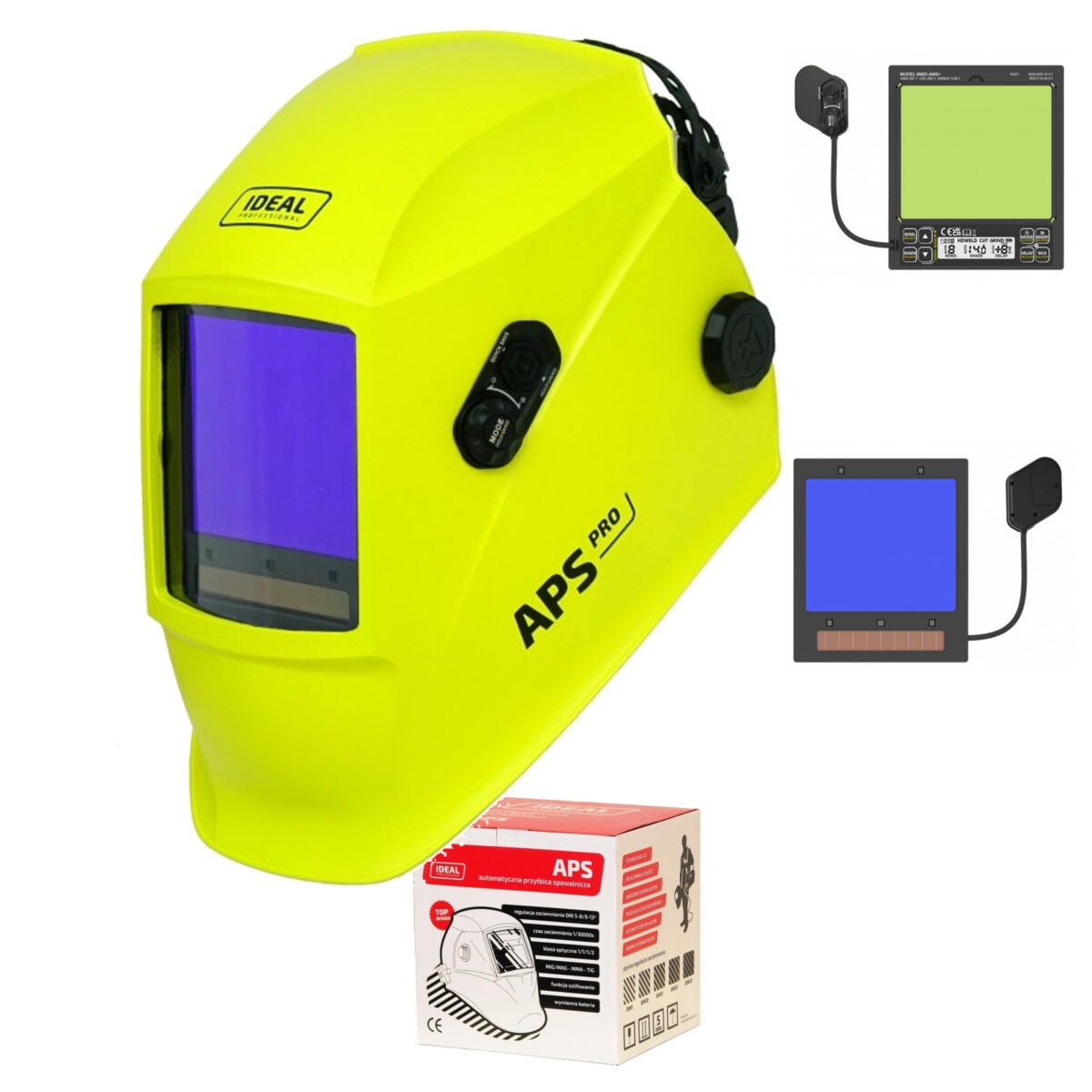 Przyłbica automatyczna IDEAL APS PRO 999D AMS+ YELLOW MA