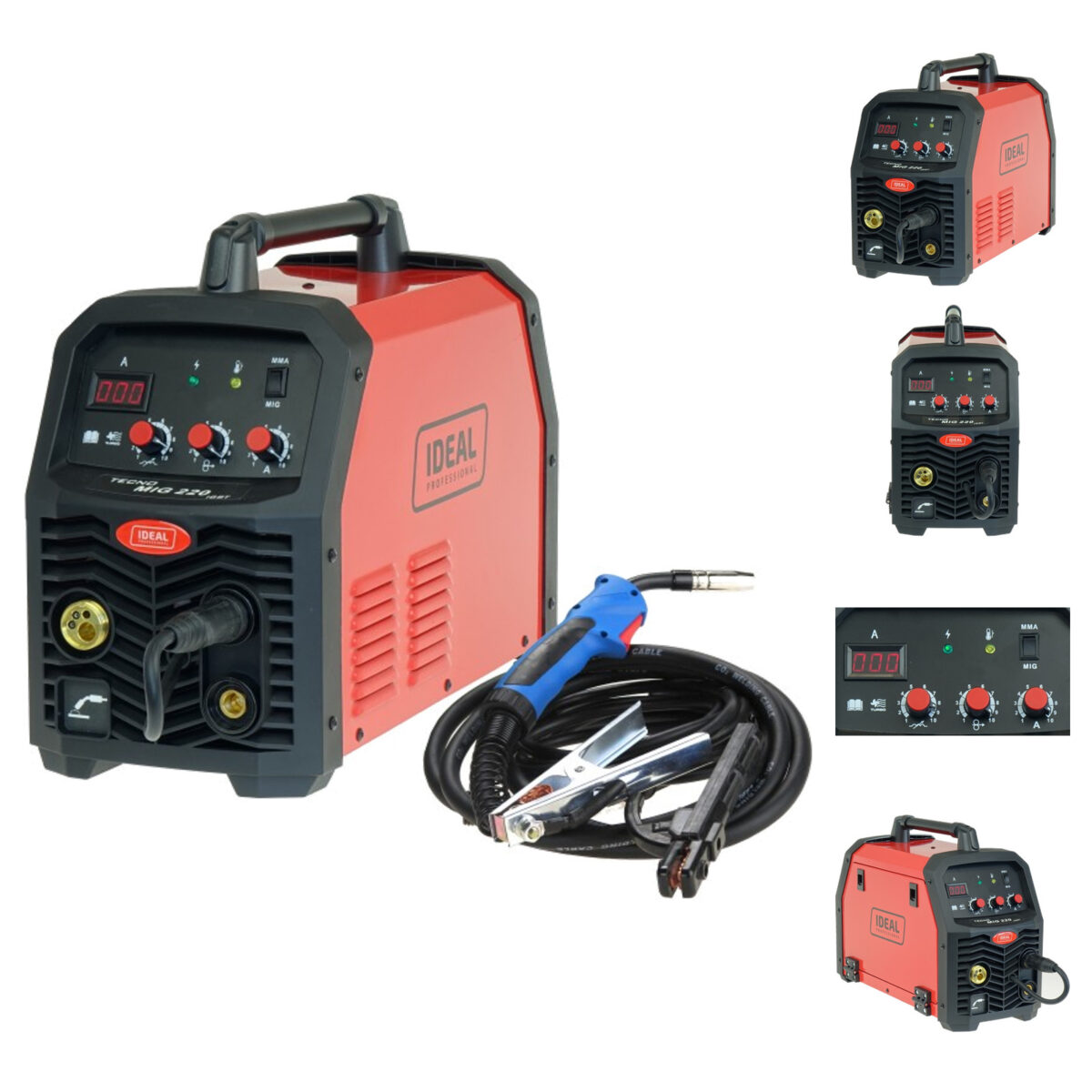 Półautomat spawalniczy MIG/MAG, MMA IDEAL TMIG220V2_pakiet4 200A 230V