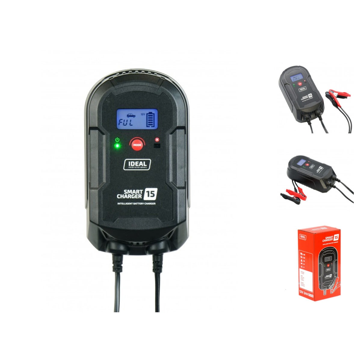 Prostownik automatyczny Smart Charger 15 LCD IDEAL 15A
