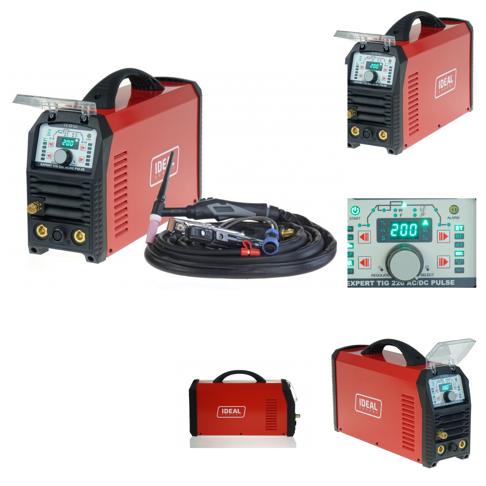 Spawarka inwertorowa IDEAL TIG 220 AC/DC TIG Expert Pulse – zestaw