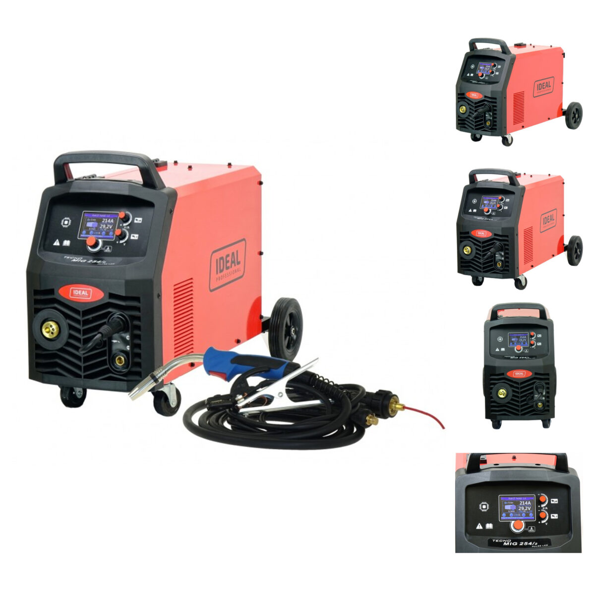 Półautomat spawalniczy IDEAL inwertorowy MIG/MAG, MMA LCD
