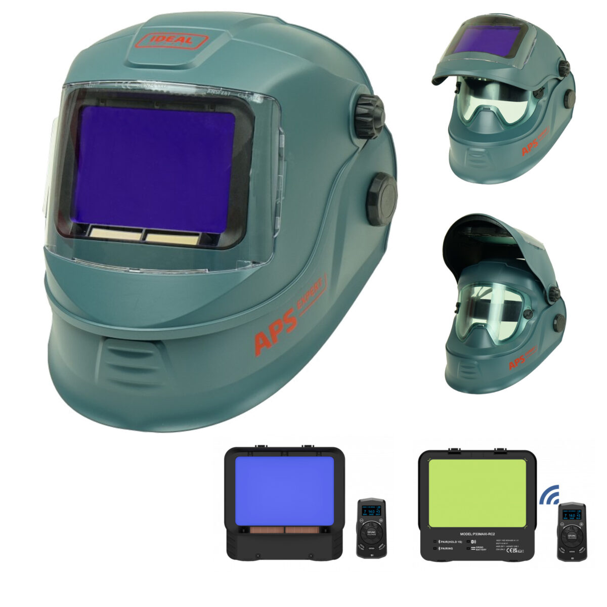 Przyłbica APS Expert P33-MAXI-RC2-A/M-F1-FLIP GREY
