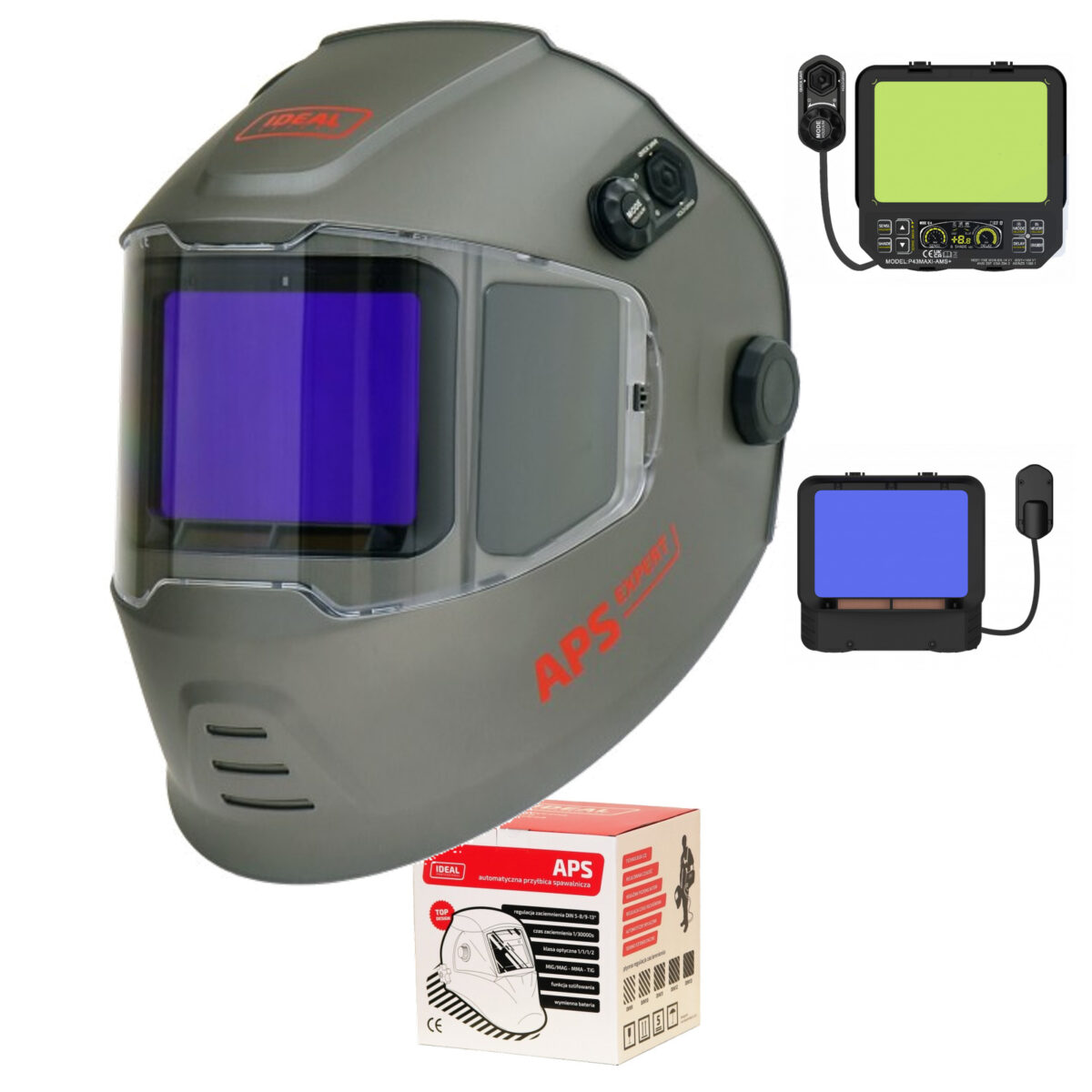 PRZYŁBICA SPAWALNICZA EXPERT APS-P43 X2 TITAN MAT TRUEVIEW IDEAL