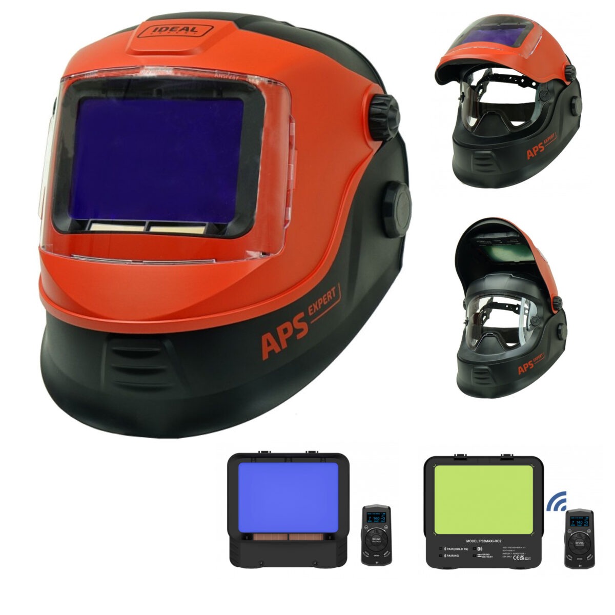 Przyłbica Ideal APS Expert P33-MAXI-RC2-A/M-F1-FLIP BLAC