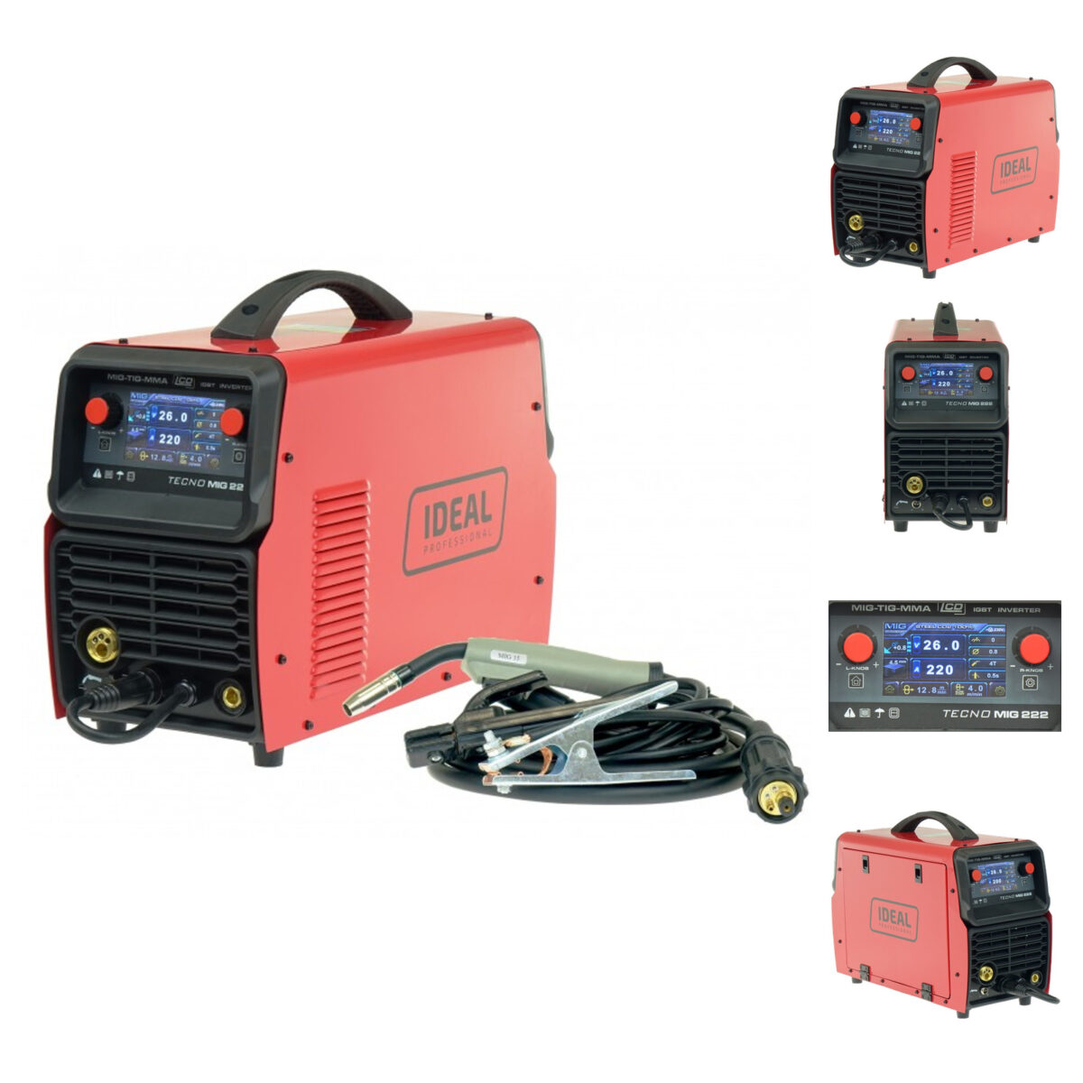 Półautomat spawalniczy MIG/MAG, MMA, TIG IDEAL 30-200 A 230 V