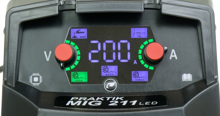 Spawarka Ideal Praktik MIG 211 Synergia LED 200A Migomat MMA