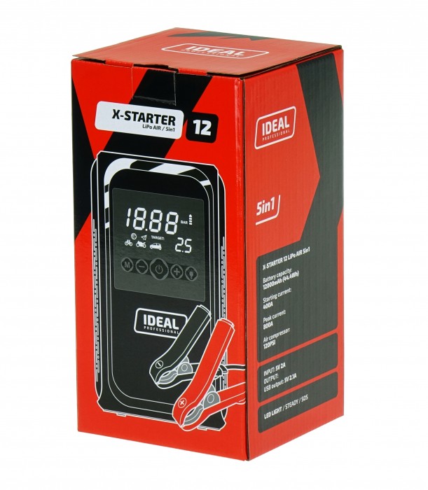 Urządzenie rozruchowe IDEAL X-STARTER 12 LiPo AIR 800A 5w1
